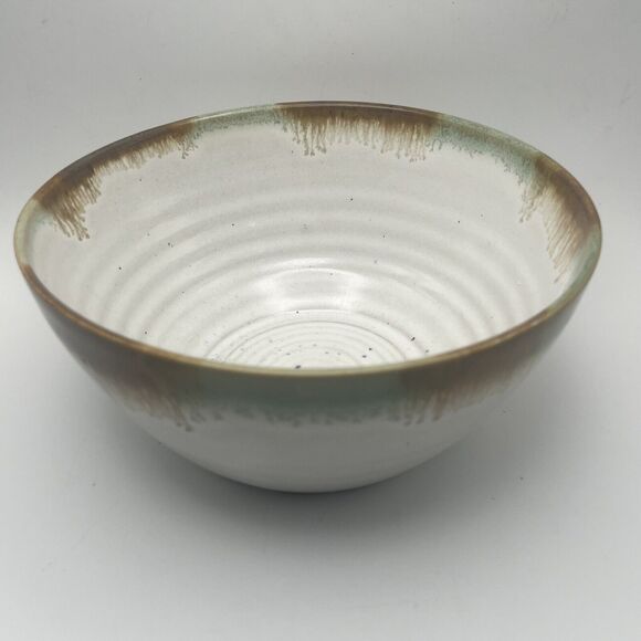 Vtg Holly Hill Seagrove NC Studio Pottery Drip Glaze Mixing Serving Bowl 8” MFK - Picture 2 of 15